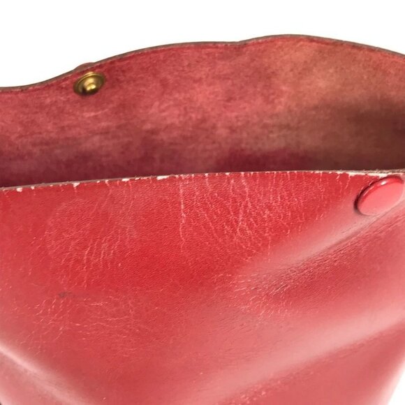 HERMES Pouch Bag-in-Bag Interior accessory case Leather Red - Picture 10 of 12